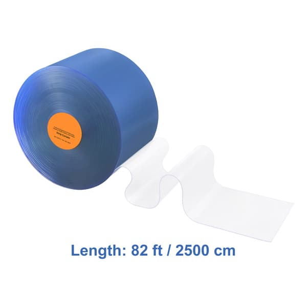 Remsgardin, PVC-dörrgardin, 2499,4x20,3 cm, Klar, Plast