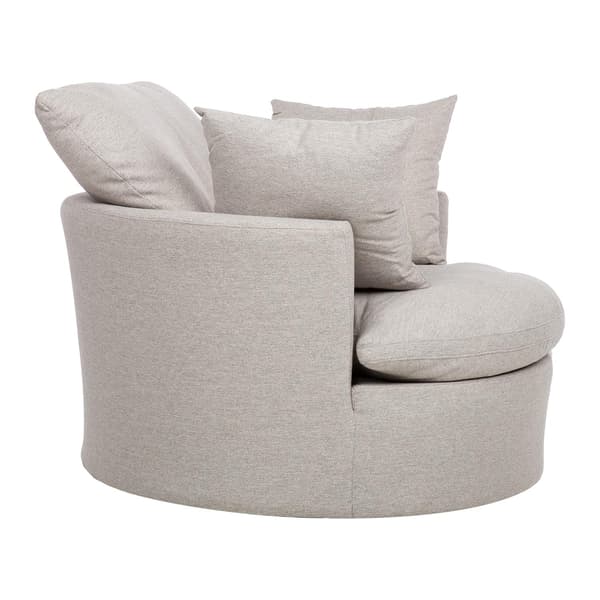 Lænestol FLUFFY 110x105x65/86 cm lysegrå