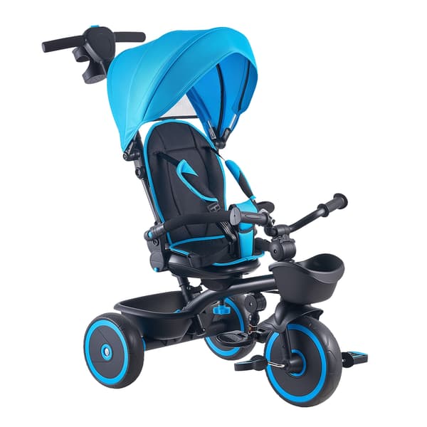 Løbecykel til småbørn 97x54x80-98 cm Blå Sort Justerbart Sæde