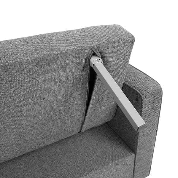 Soffa Säng 162x89x85 cm Grå Tyg