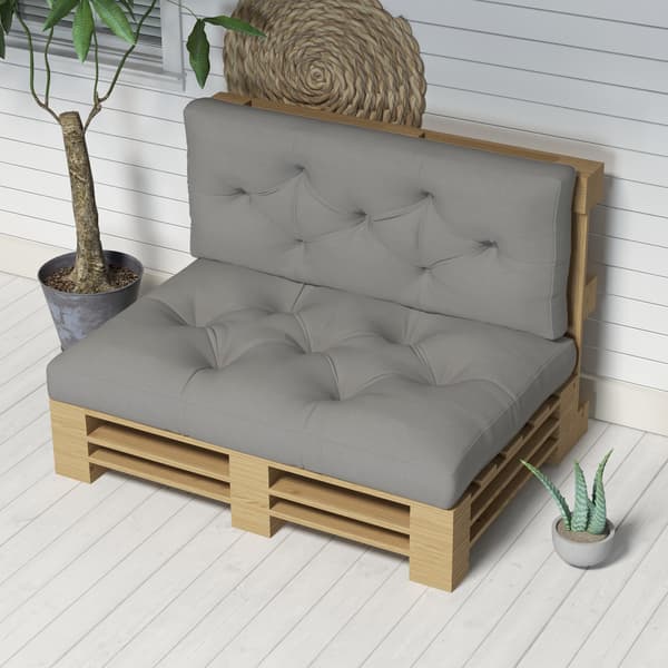 Sittdyna 120x80x12 cm Grå Polyester