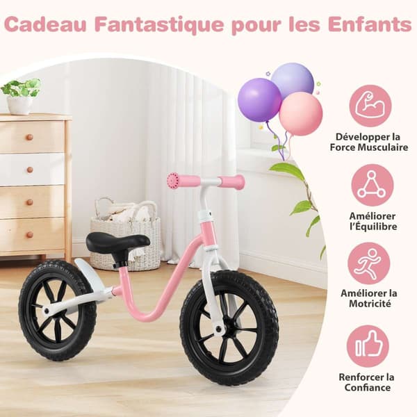 Balancecykel, 89x28x52/55 cm, Pink
