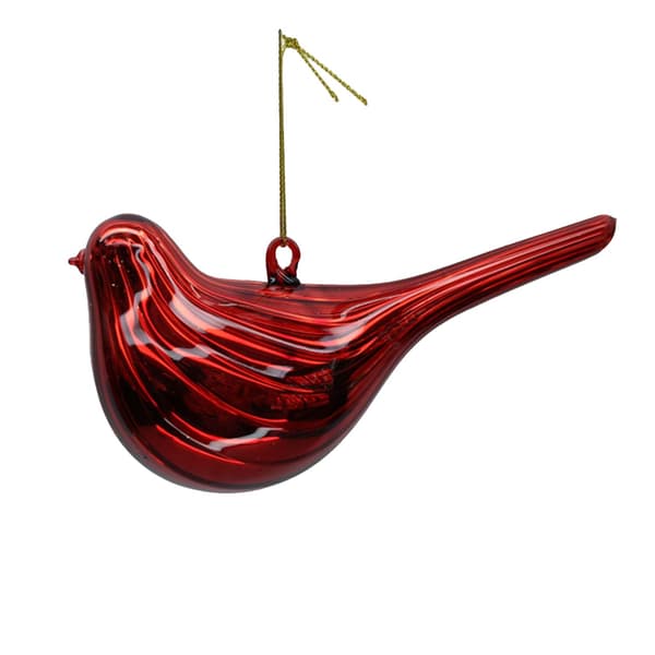 Juleophæng 15 cm Rødt Glas