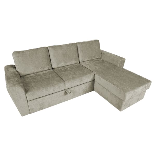 Hörnbäddsoffa INGMAR 242x168x92 cm Beige Tyg