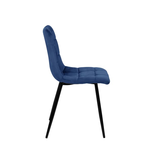 Stol 46x55x89 cm Mörkblå Sammet
