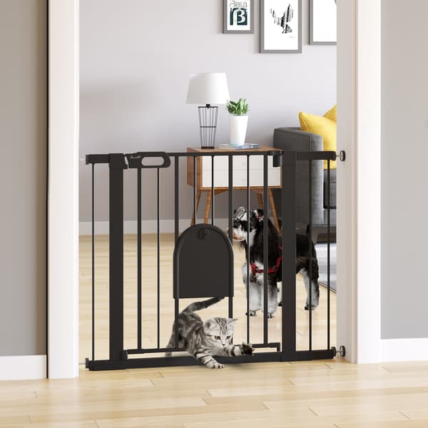 Kattelem 75-103x76 cm sort