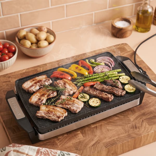 Elektrisk bordgrill 51x25x9 cm sort