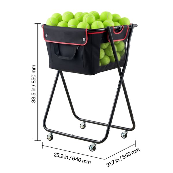 Ball Hopper Vogn 60x60x90 cm Sort Opbevaring