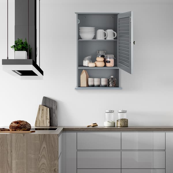 Vægreol 42x17x70 cm grå – Materiale: MDF