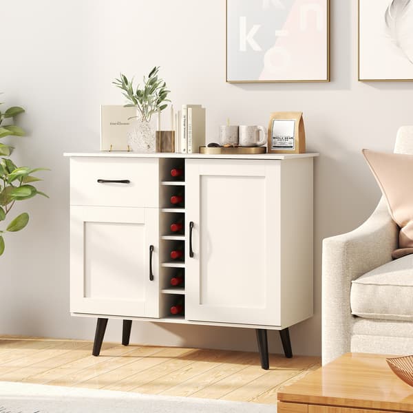 Sideboard, 90x40x79 cm, Vit - Material: träfiber, MDF , Star