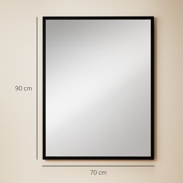 Vægspejl 70x90 cm sort , Star