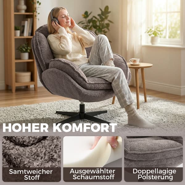 Wingback fåtölj 76x86x88 cm grå sammet