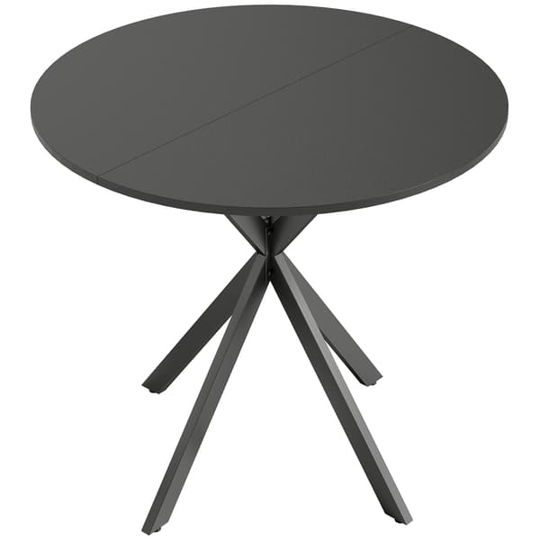 Spisebord, 80x75 cm, Sort, Træ og metal