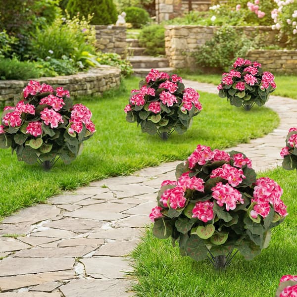 Kunstige pelargonier 2 stk Ø57x33 cm pink