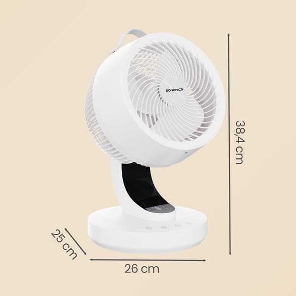 Bordventilator 25x26x38,4 cm Hvid