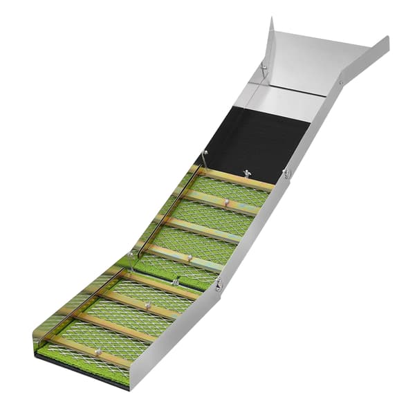 Sluice Box 6,5x35x127 cm Silver Aluminium Fällbar, Kodustaar