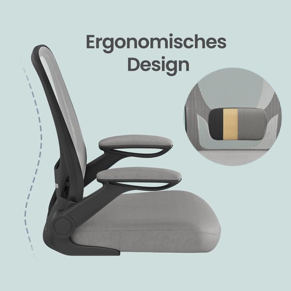 Kontorstol, 64x64x99 cm, Grå, Ergonomisk