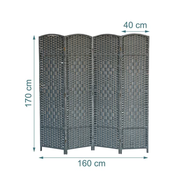 Foldeskærm 170x160x2 cm træ, Kodustaar
