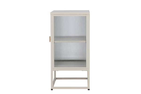 Opbevaringsskab Garis Beige Glas Stål