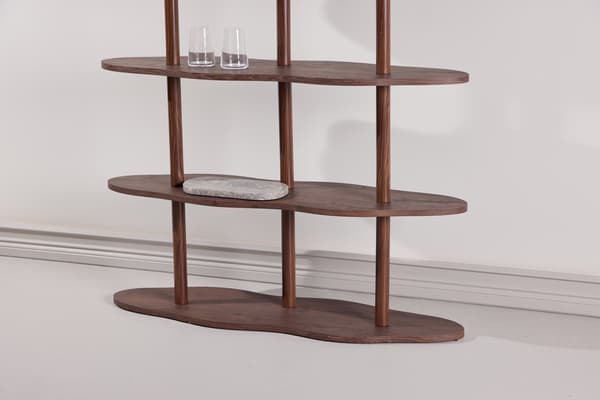 Bogreol Moln 105x30x140 cm Mocca MDF