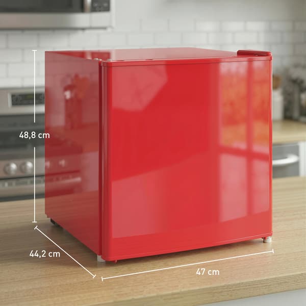 Frys 47x44,2x48,8 cm Röd Stål/Plast