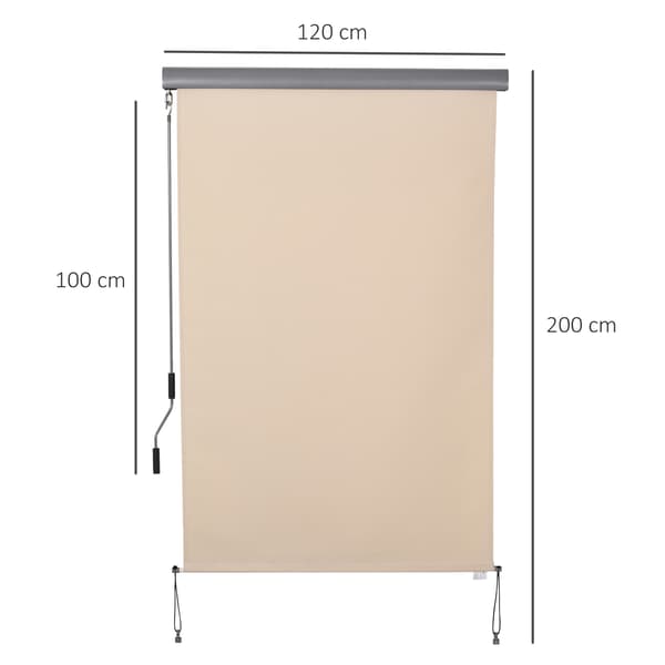 Vertikalmarkis, 120x200 cm, Vit