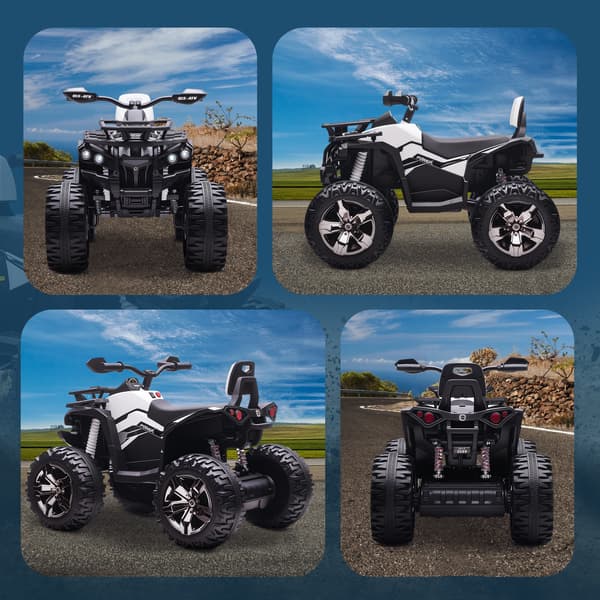 Elektrisk barnquad 100x65x73 cm vit plast