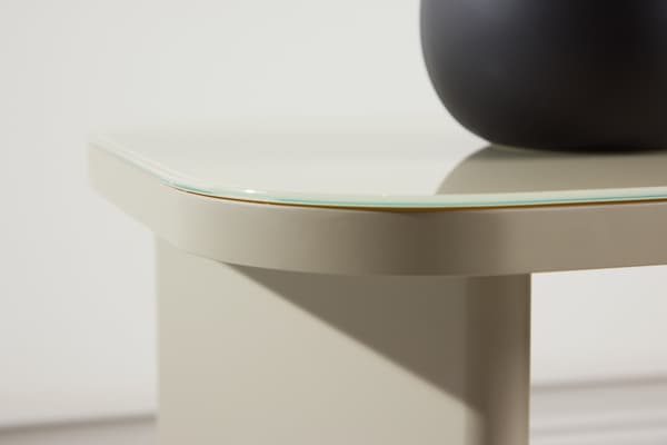 Sidebord Grönvik 70x45x40 cm Beige Glas MDF