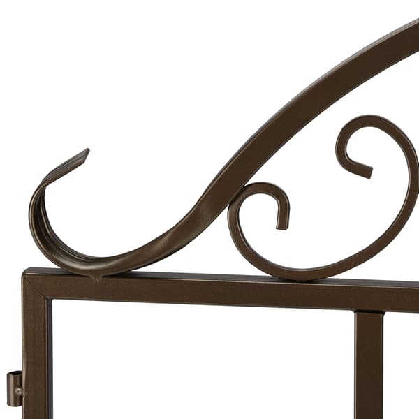 Trädgårdsstaketpaneler, 63,5x2,5x98 cm, Brons, Stål, Kodustaar
