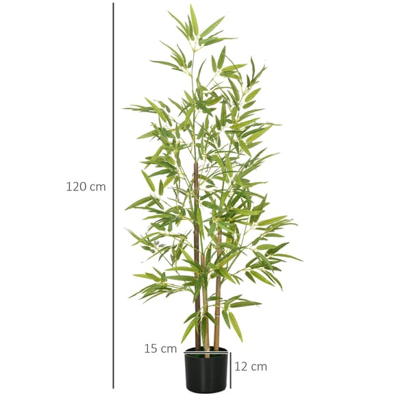 Tekokuitubambukasvit 2 kpl 120 cm vihreä