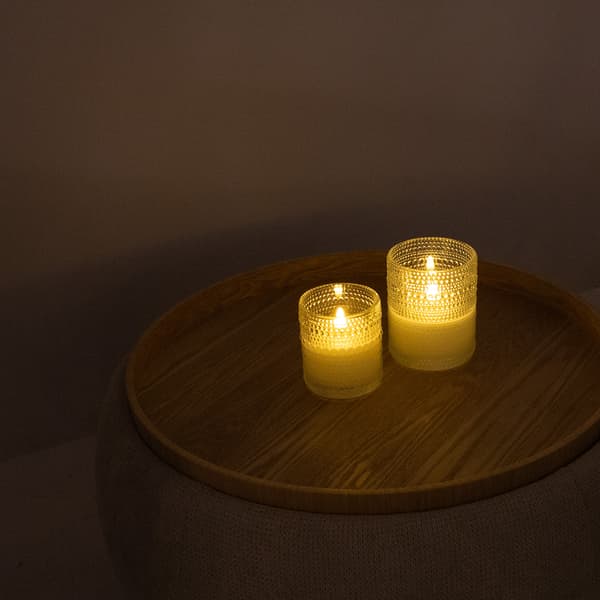 LED-lys 10x12,5 cm Transparent glas