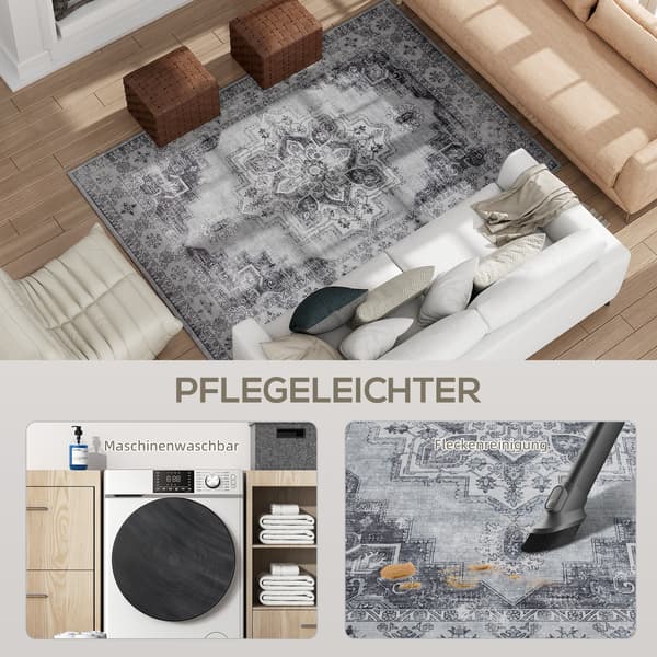 Tæppe 230x160 cm Grå Flannel
