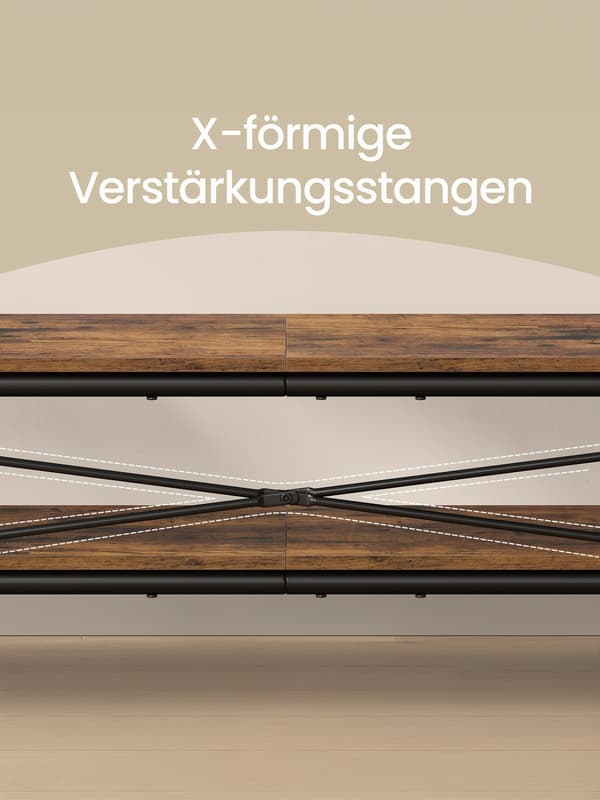 Klesstativ 45x138x160 cm Brun, stål