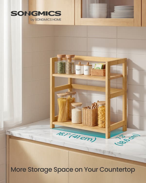 Maustehylly 41x18,6x41 cm Beige Bambu