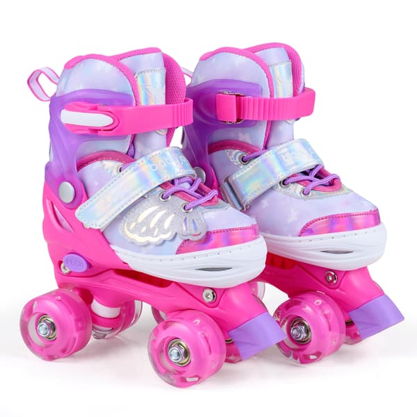 Børne rulleskøjter justerbar størrelse 30-33 pink