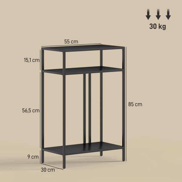 Konsolbord 55x30x85 cm Sort Metal