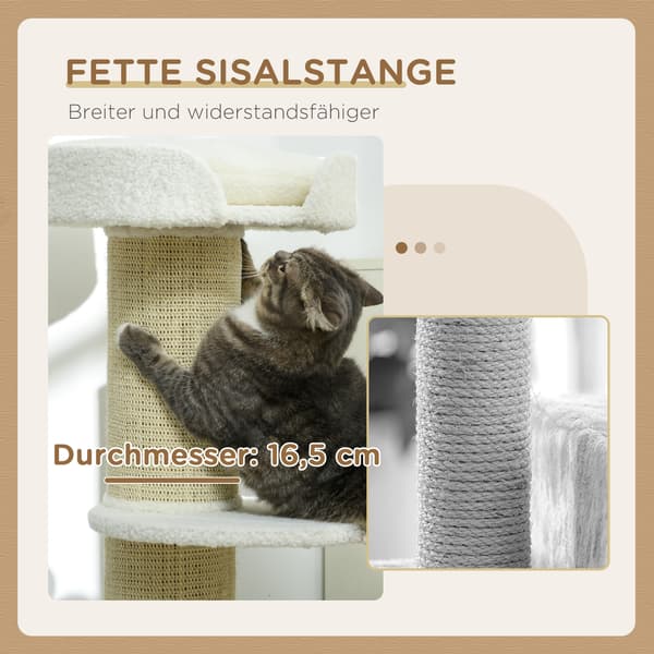 Kattetræ, 45x45x91 cm, Creme