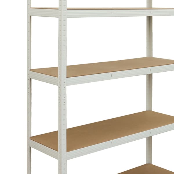 Stålhylla, 5 hyllplan, vit, förvaring, Kodustaar