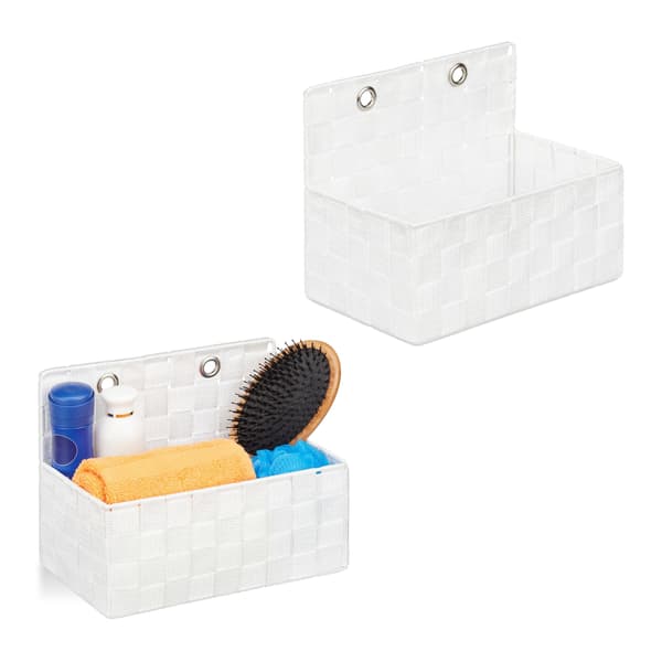 Hängande förvaringskorgar set, 20x25x16,5 cm, Vit, Plast, Kodustaar