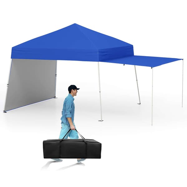 Pop-up telt med baldakcm, 14x9,2x8,3 ft, blå , Star