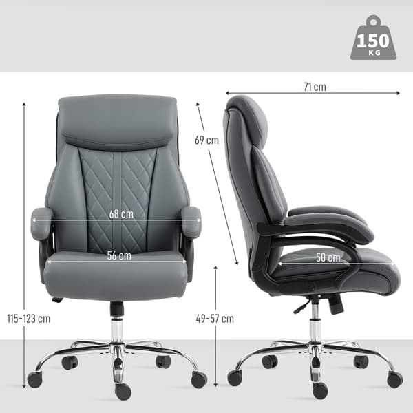 Executive stol 68x71x115-123 cm mørkegrå