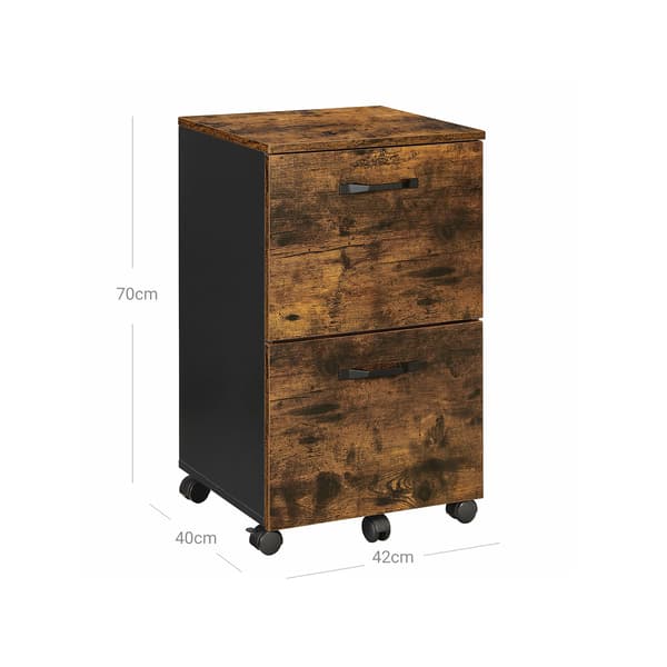Filing Cabinet 41x40x71.1 cm Brun förvaring