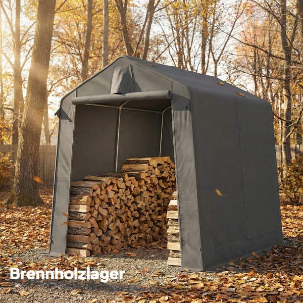 Garage telt 230x190x220 cm Mørkegrå Polyester