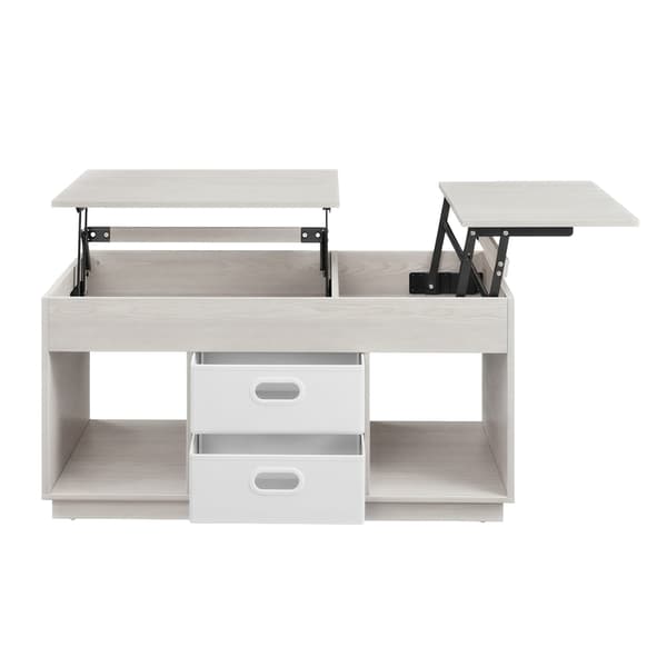 Soffbord Höjdjusterbart 50x100x48 cm Beige Stål