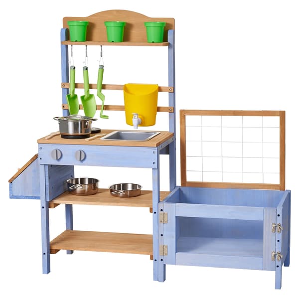 Mud Kitchen, 104,8x34,7x94,5 cm, Natur, Træ