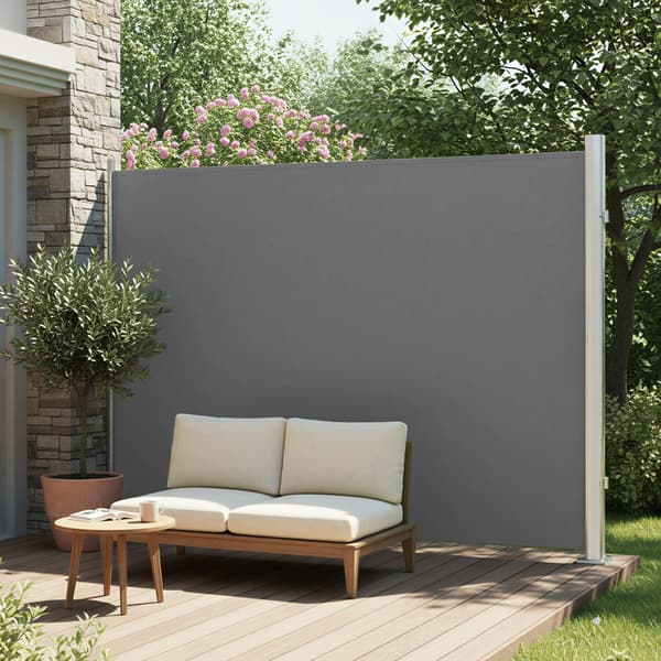 Sivumarkiisi 160x400 cm harmaa