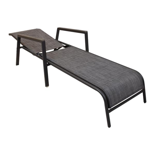 Däckstol DELGADO 63,5x195x29/96 cm Grå