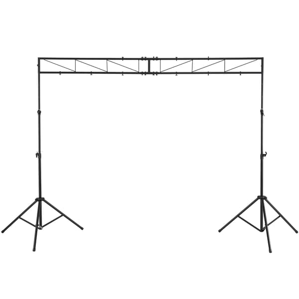 Belysnings-trussystem, højdejusterbart, 362x104x265 cm, sort