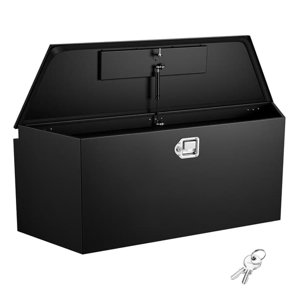 Trailer-tungeboks, 124.5x35.3x47 cm, sort, stål, opbevaring