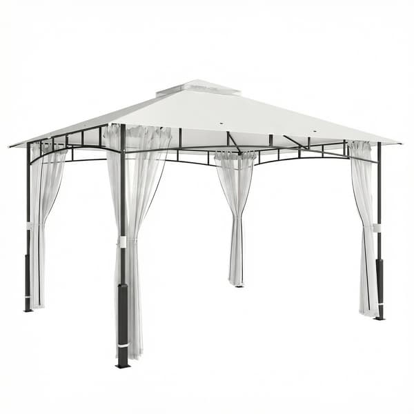 Pavillon 360x300x275 cm Sort Metal
